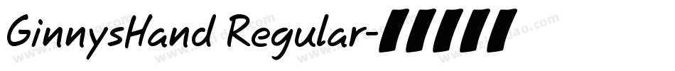 GinnysHand Regular字体转换